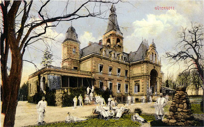 Das Schloss Güterfelde 1914 als Sanatorium